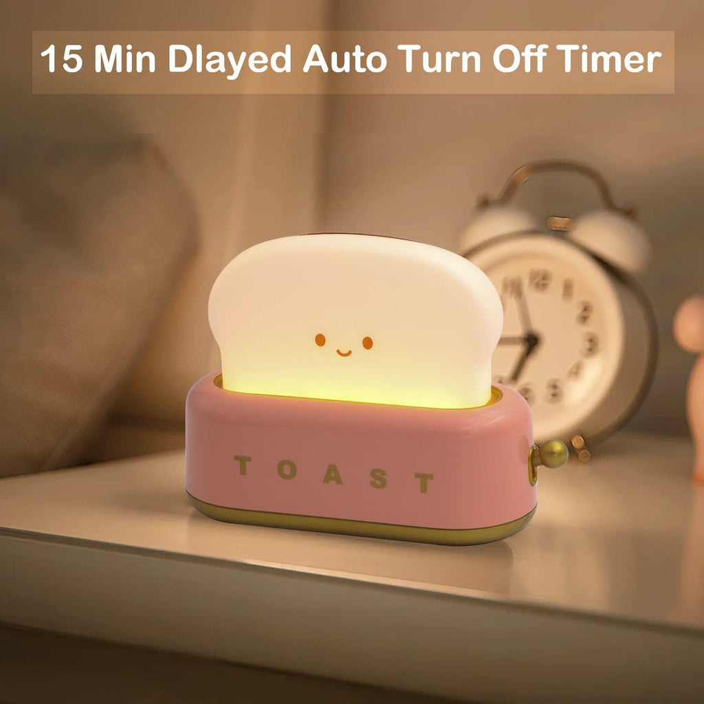 LED Dimmable Bread Light.Rechargeable Desk Lamp with Timer.Sleep Lamp for Bedroom Bedside Decorations