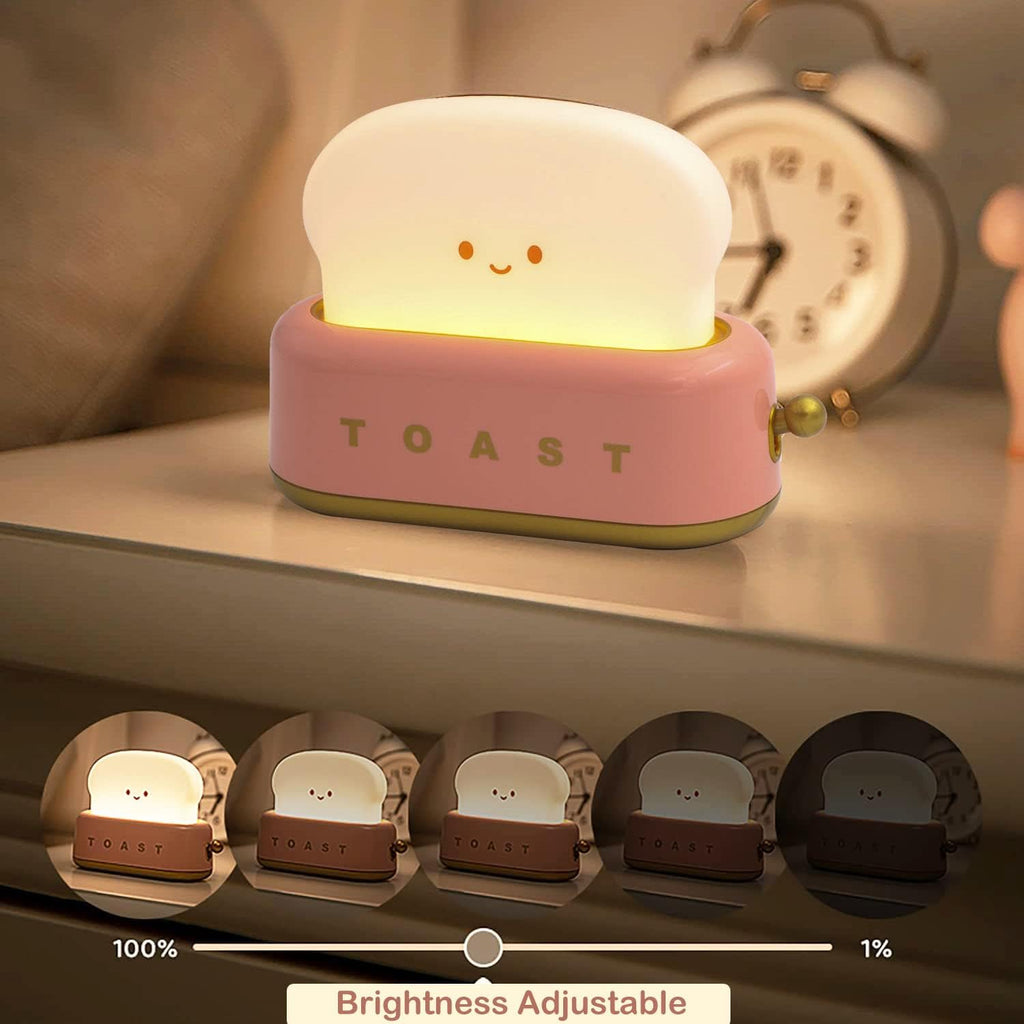 LED Dimmable Bread Light.Rechargeable Desk Lamp with Timer.Sleep Lamp for Bedroom Bedside Decorations