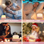 LED Dimmable Bread Light.Rechargeable Desk Lamp with Timer.Sleep Lamp for Bedroom Bedside Decorations