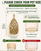 Hanging Planter Basket Holder. Wall Planters for Indoor Plants. for Up to 4 Inch Pot