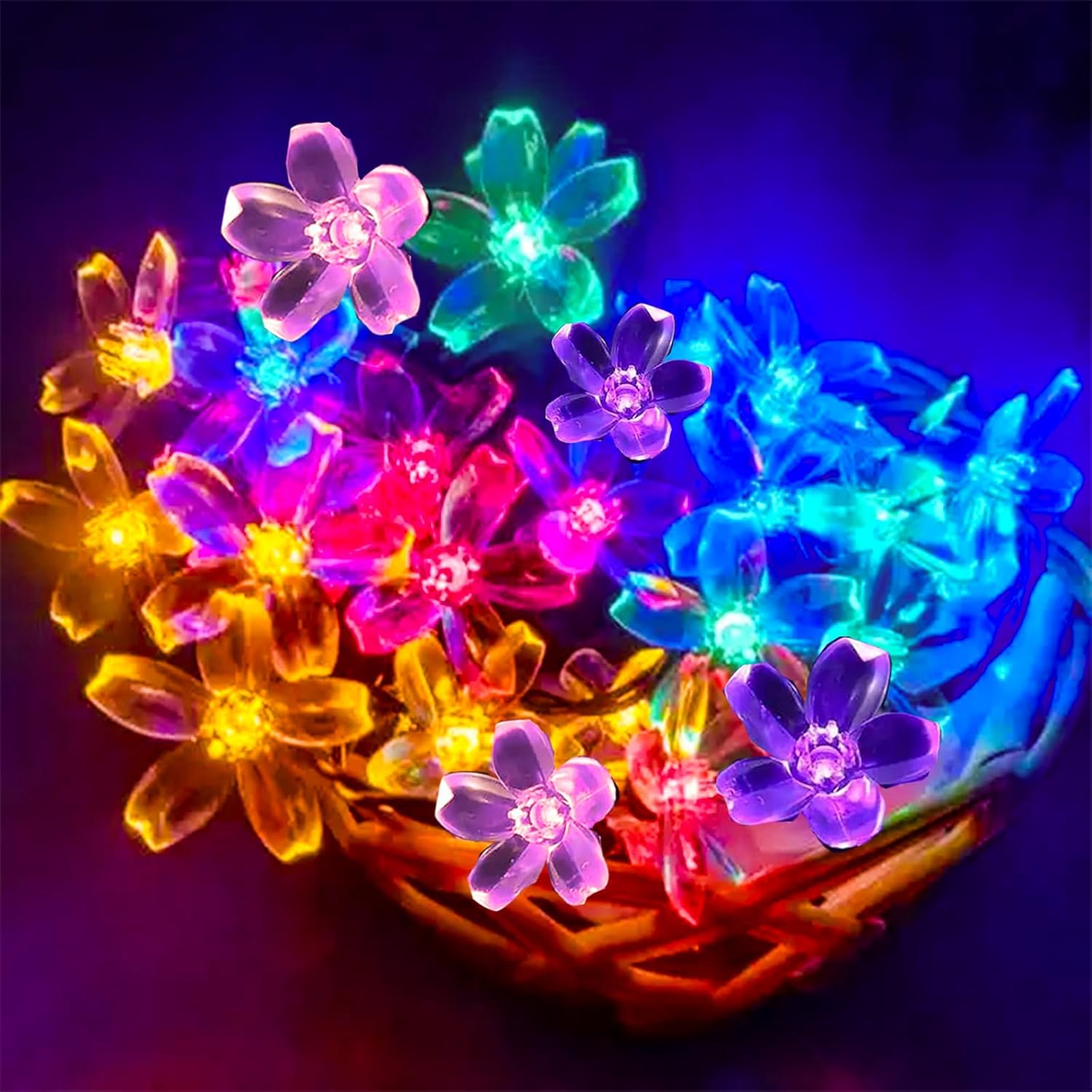 Cute Cherry Blossom Fairy Lamp Decor For Indoor Outdoor Christmas. Valentine's Day. Halloween. Easter. Xmas Tree Hanging