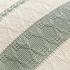 Set of 1 Sage Green Boho Lumbar Decorative Throw Pillow Covers 12x20 Inch for Living Room Bedroom Couch Bed Chair