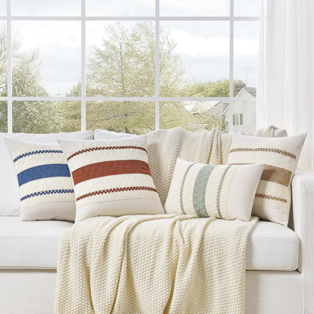Set of 1 Sage Green Boho Lumbar Decorative Throw Pillow Covers 12x20 Inch for Living Room Bedroom Couch Bed Chair