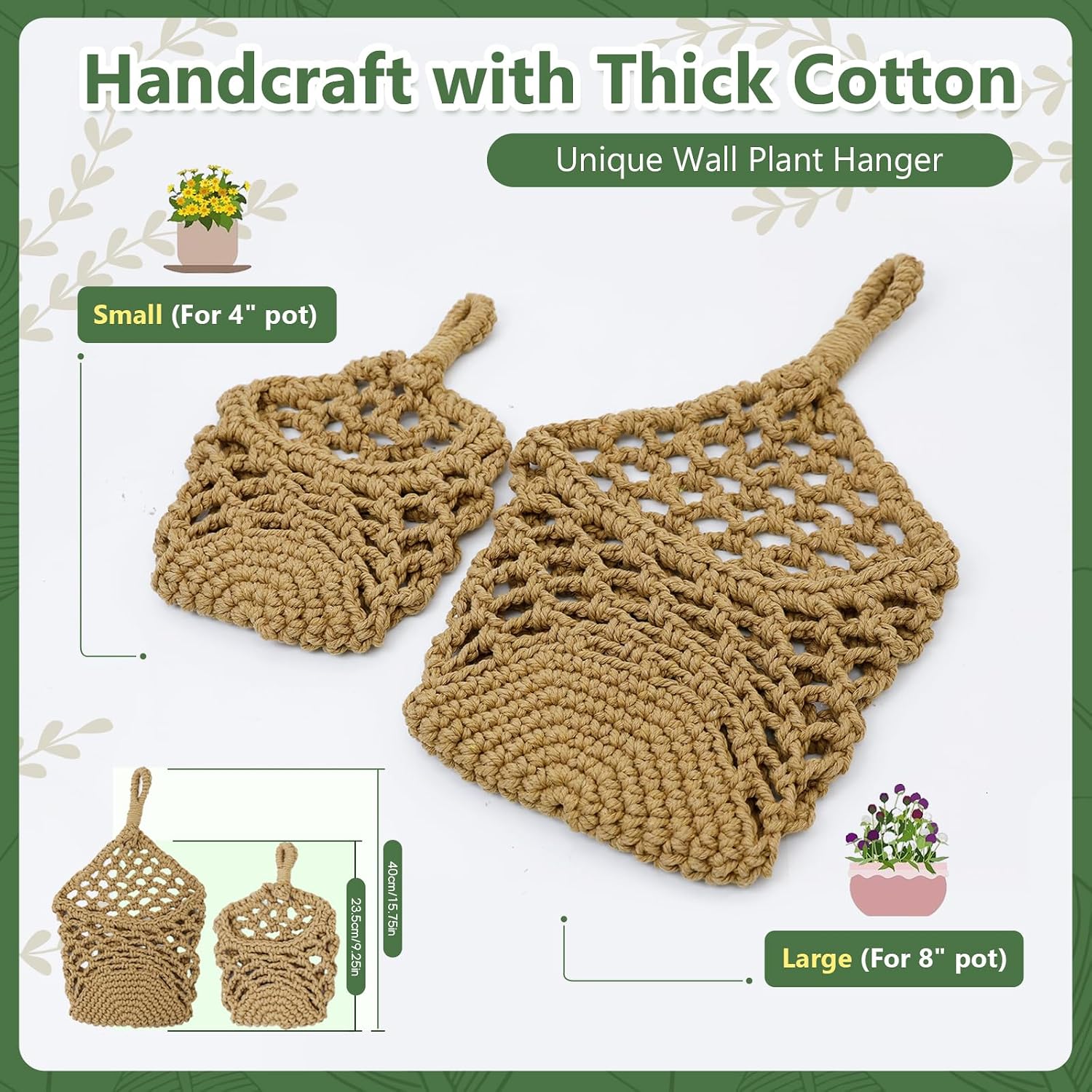 Hanging Planter Basket Holder. Wall Planters for Indoor Plants. for Up to 4 Inch Pot