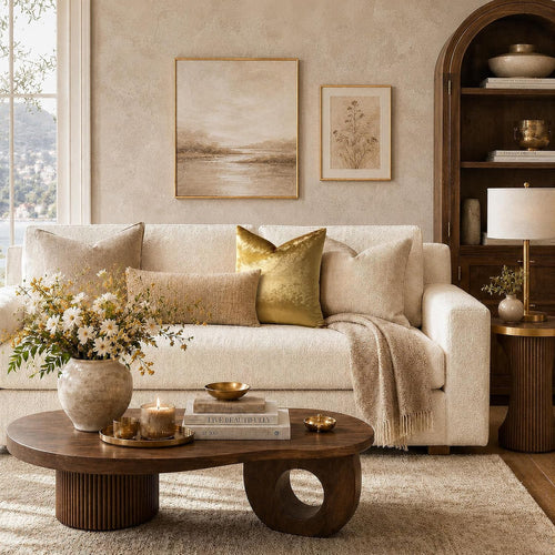 Gold Velvet Pillow Covers 18x18 Decorative Pillows Pack of 2 | Throw Pillows for Couch Sofa
